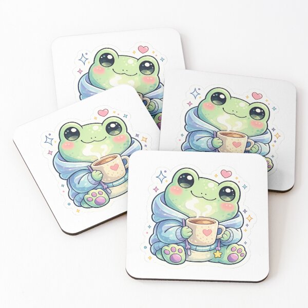 Item preview, Kawaii Frog Sticker | Cute Cozy Frog Aesthetic designed and sold by ZYNORAworld.