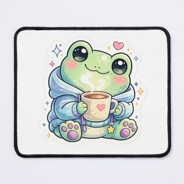 Item preview, Kawaii Frog Sticker | Cute Cozy Frog Aesthetic designed and sold by ZYNORAworld.