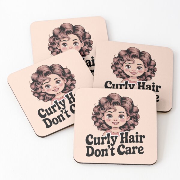 Item preview, Curly Hair Don’t Care Funny Curls Quote T-Shirt designed and sold by MarJul.