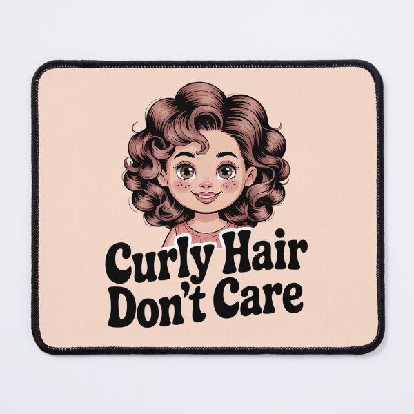 Item preview, Curly Hair Don’t Care Funny Curls Quote T-Shirt designed and sold by MarJul.