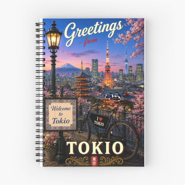 Item preview, Tokyo by Night – Futuristic Japan Travel Poster designed and sold by Earth Celebration Designs.