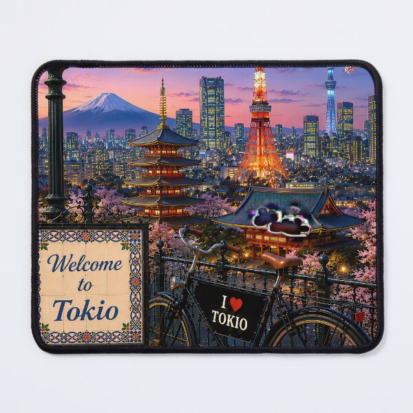 Item preview, Tokyo by Night – Futuristic Japan Travel Poster designed and sold by Earth Celebration Designs.