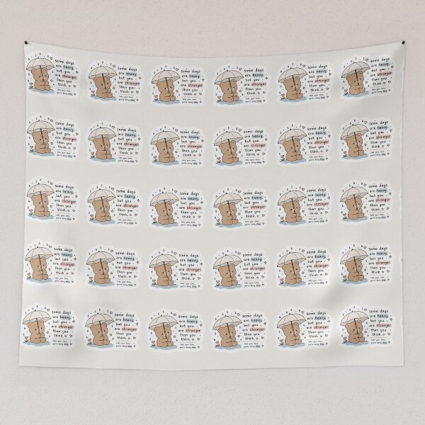 Item preview, Some Days Are Heavy Sticker – Cute Emotional Support Bear designed and sold by Digital_products_0111.
