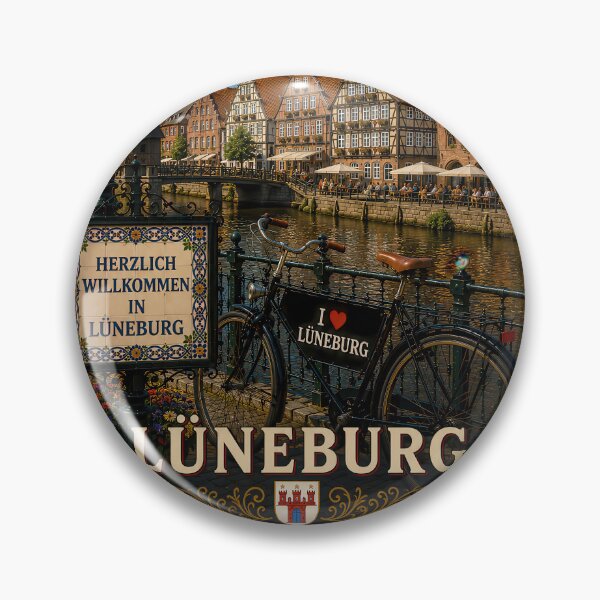 Item preview, Lüneburg Old Town – Historical Vintage City Poster designed and sold by Earth Celebration Designs.