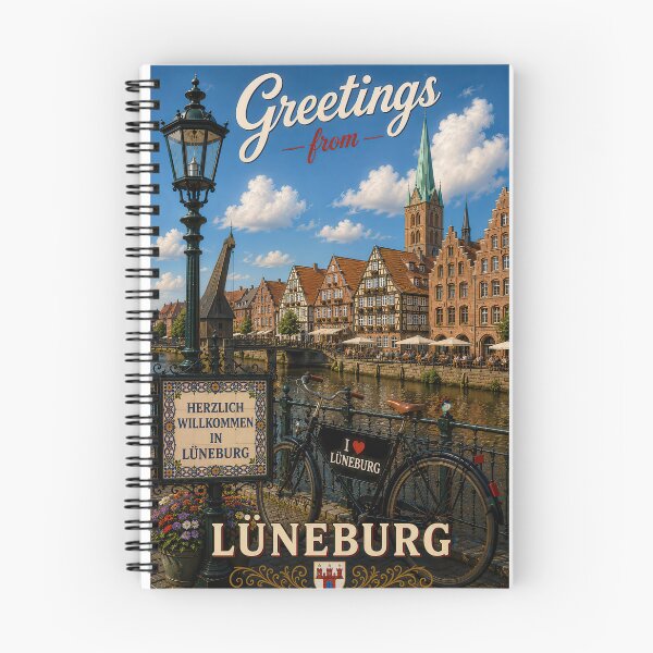 Item preview, Lüneburg Old Town – Historical Vintage City Poster designed and sold by Earth Celebration Designs.