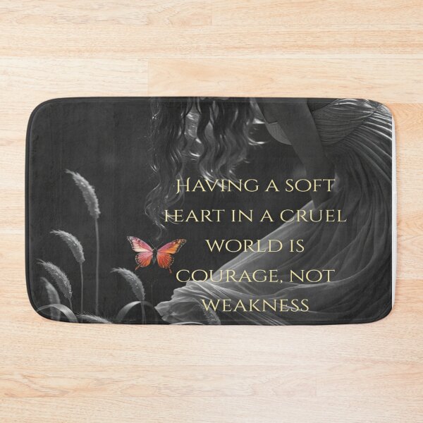 Item preview, Having a Soft Heart in a Cruel World Is Courage Not Weakness Quote Wall Art, Inspirational Butterfly Print designed and sold by BeautifulVirtues.