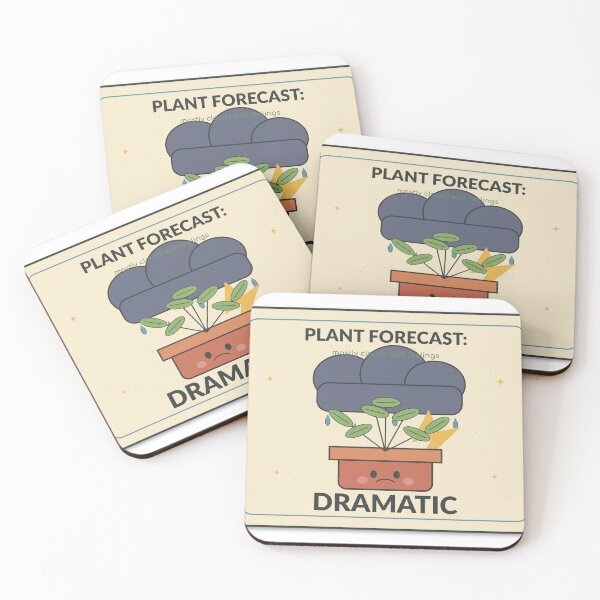 Item preview, Title: Plant Forecast Dramatic Cute Houseplant Humor designed and sold by Cozy Oddities Studio.