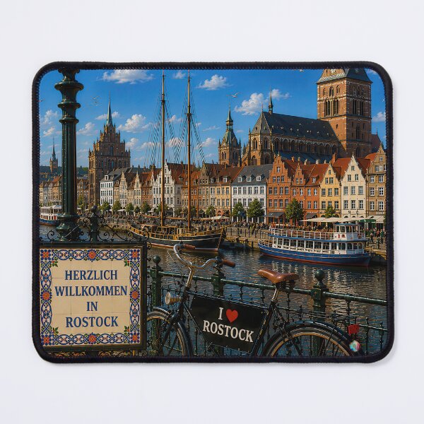 Item preview, Rostock Hanseatic City – Maritime Vintage Travel Poster designed and sold by Earth Celebration Designs.