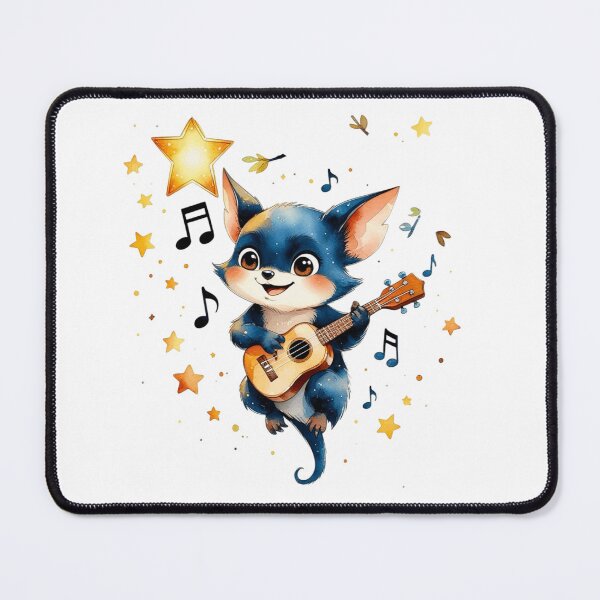 Item preview, Cute Chihuahua Puppy Playing Guitar Under the Stars designed and sold by AQUILAKREO.