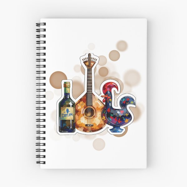 Item preview, Portuguese Guitar Rooster and Wine Traditional Portugal Design designed and sold by iamKRUK.