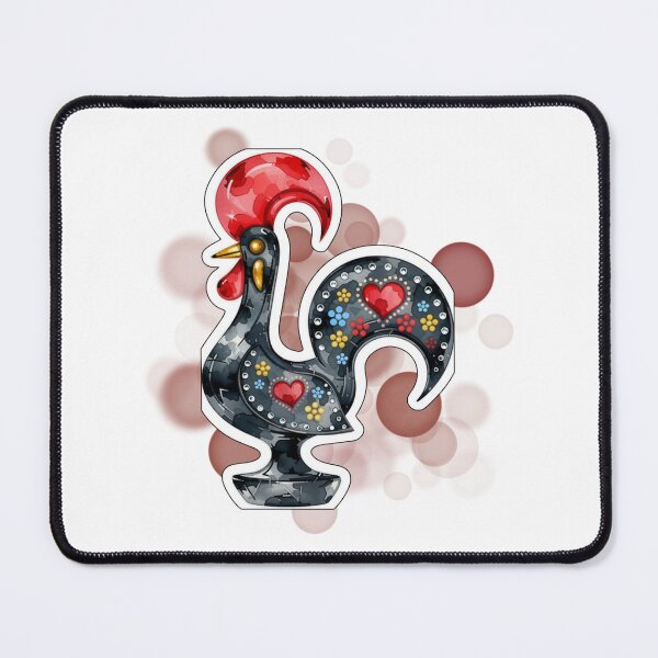 Item preview, Black Barcelos Rooster Traditional Portugal Symbol Design designed and sold by iamKRUK.