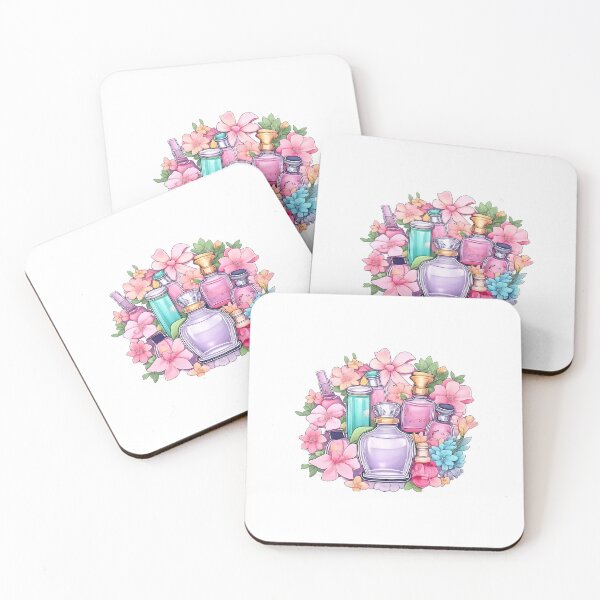 Item preview, Kawaii Perfume Bottle Floral Sticker designed and sold by Blushbomb.