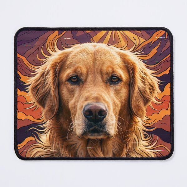 Item preview, Wild Heart Brave Mind – Bohemian Golden Retriever Art Print designed and sold by StillWildink.