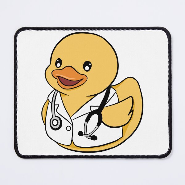 Item preview, Cute Kawaii Rubber Duck Doctor with Stethoscope Sticker designed and sold by LYAN-STORE.