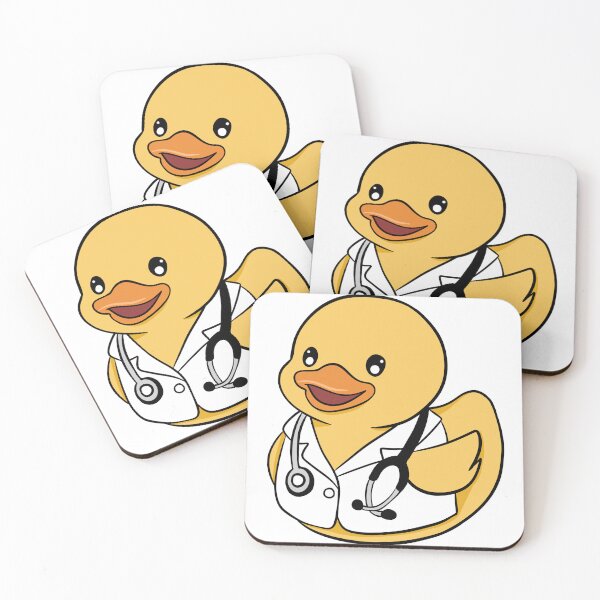 Item preview, Cute Kawaii Rubber Duck Doctor with Stethoscope Sticker designed and sold by LYAN-STORE.