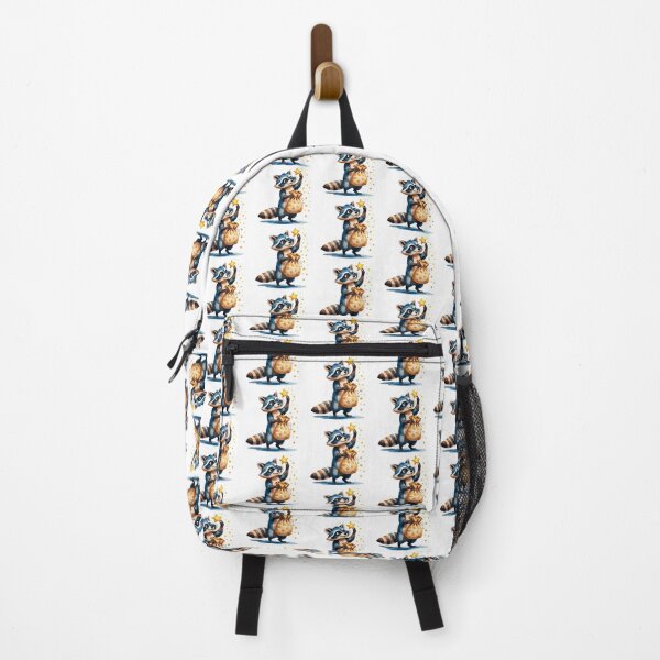 Item preview, Cute Raccoon Collecting Falling Stars in Magic Bag designed and sold by AQUILAKREO.