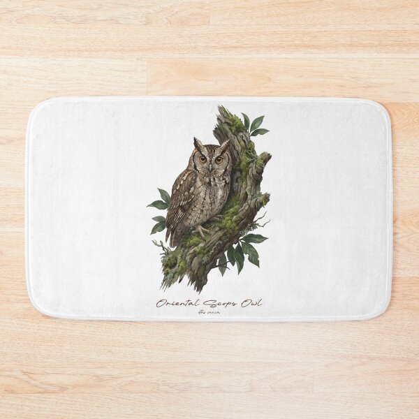 Item preview, Oriental Scops Owl on Mossy Tree designed and sold by Takeda-art.