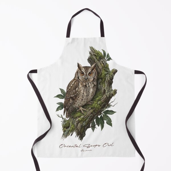 Item preview, Oriental Scops Owl on Mossy Tree designed and sold by Takeda-art.