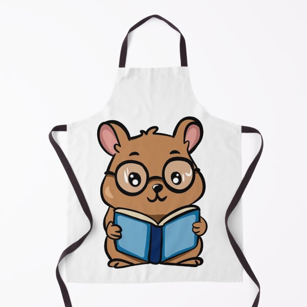 Item preview, Cute Kawaii Hamster Reading a Book with Glasses Sticker designed and sold by LYAN-STORE.