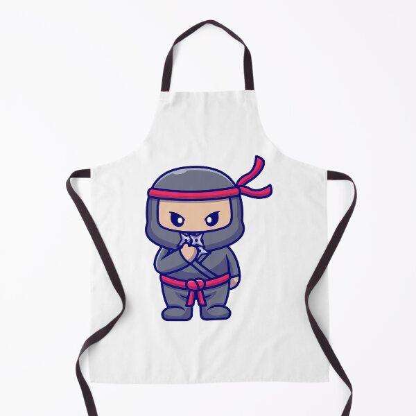 Item preview, Cute Chibi Ninja with Shuriken Stars designed and sold by aacroquet.