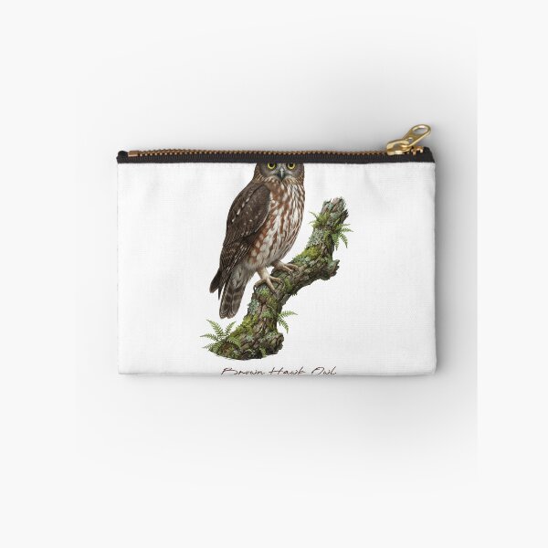 Item preview, Brown Hawk Owl on Mossy Branch designed and sold by Takeda-art.