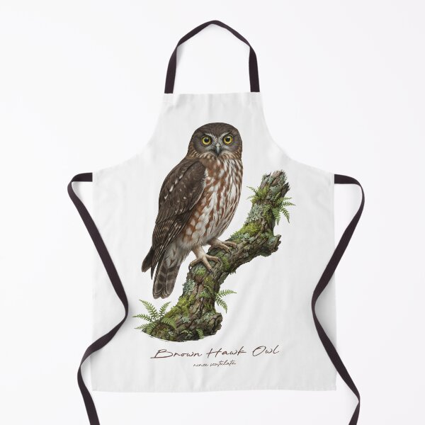 Item preview, Brown Hawk Owl on Mossy Branch designed and sold by Takeda-art.