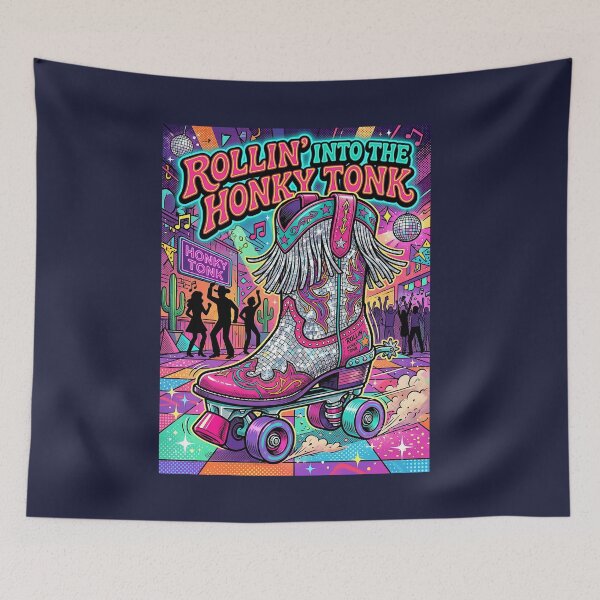 Item preview, Honky Tonk Disco Cowboy Roller Skate designed and sold by SplashTastic.
