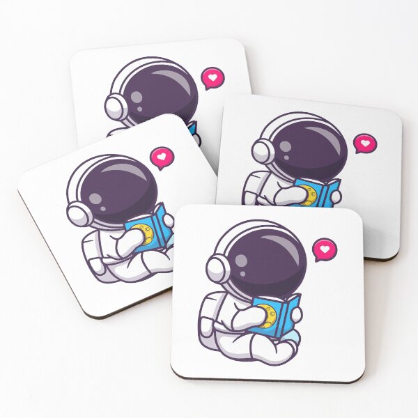 Item preview, Cute Astronaut Reading Book with Heart designed and sold by aacroquet.