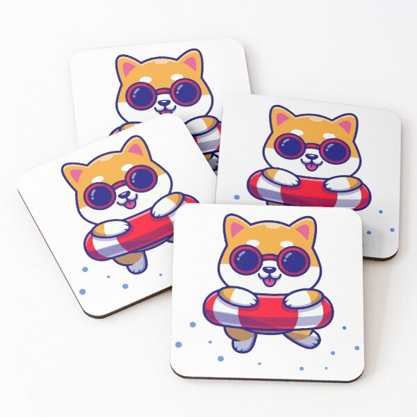 Item preview, Cool Shiba Inu Dog with Sunglasses and Floatie designed and sold by aacroquet.