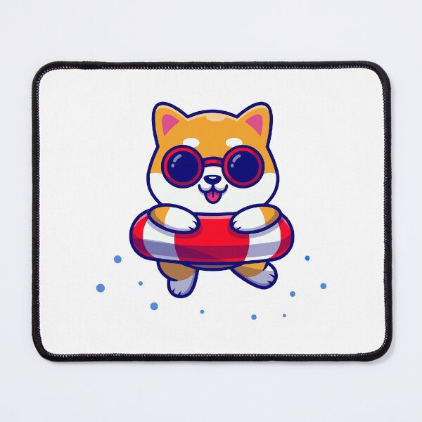 Item preview, Cool Shiba Inu Dog with Sunglasses and Floatie designed and sold by aacroquet.