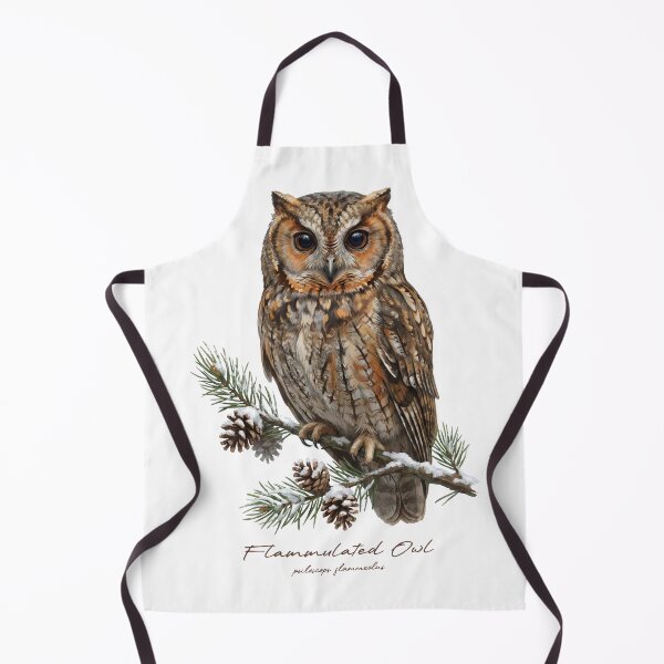 Item preview, Flammulated Owl on Snowy Pine Tree designed and sold by Takeda-art.