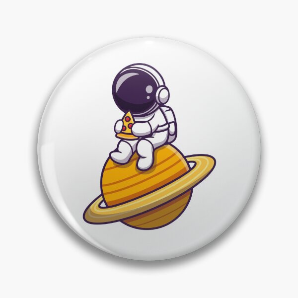 Item preview, Cute Astronaut Eating Pizza on Saturn Planet designed and sold by aacroquet.