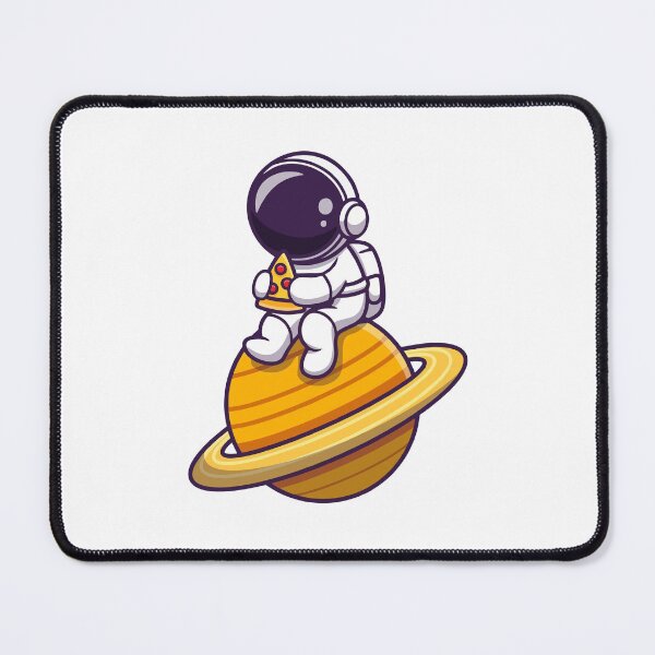 Item preview, Cute Astronaut Eating Pizza on Saturn Planet designed and sold by aacroquet.