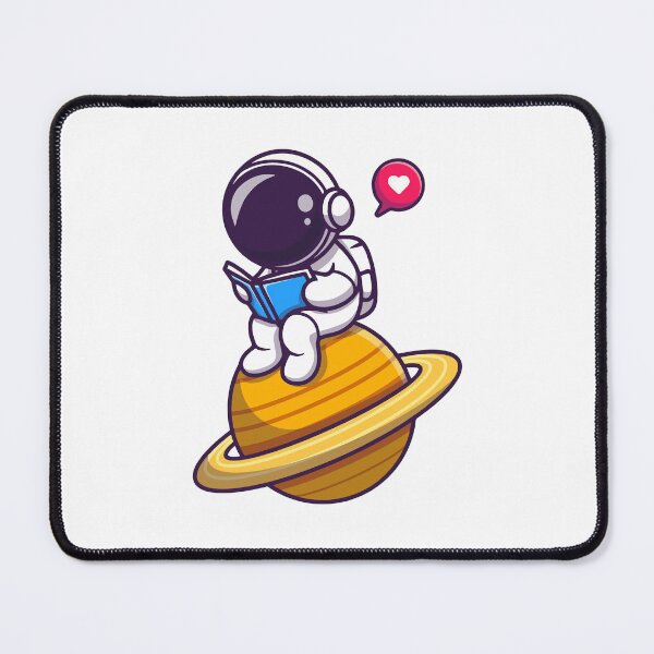 Item preview, Cute Astronaut Reading Book on Saturn Planet designed and sold by aacroquet.