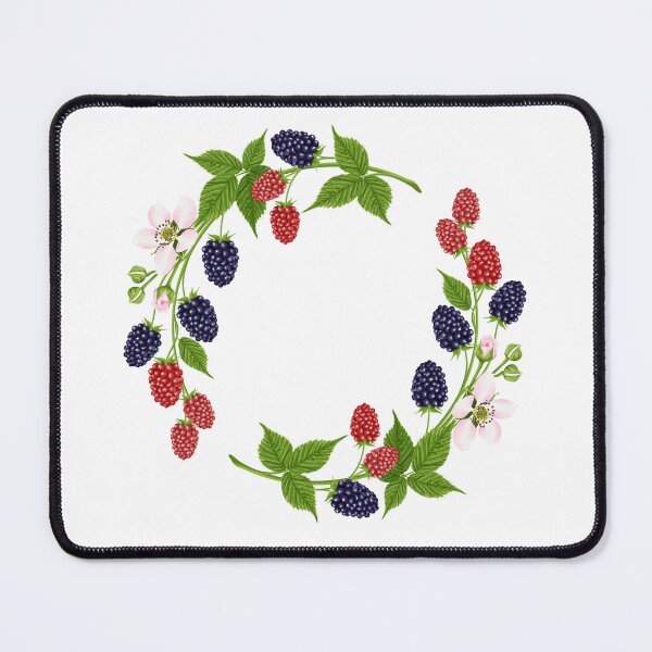 Item preview, Blackberry & Raspberry Wreath — Botanical Berry Print | Cottagecore Nature Art designed and sold by Blush Drop.