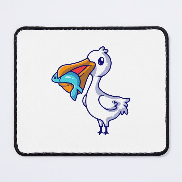 Item preview, Cute Pelican Bird Catching Fish in Beak designed and sold by aacroquet.