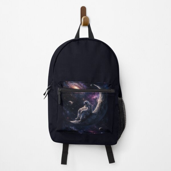 Item preview, Astronaut on Moon Metal Poster | Galaxy Space Wall Art | Cosmic Universe Print designed and sold by irfanshikh.