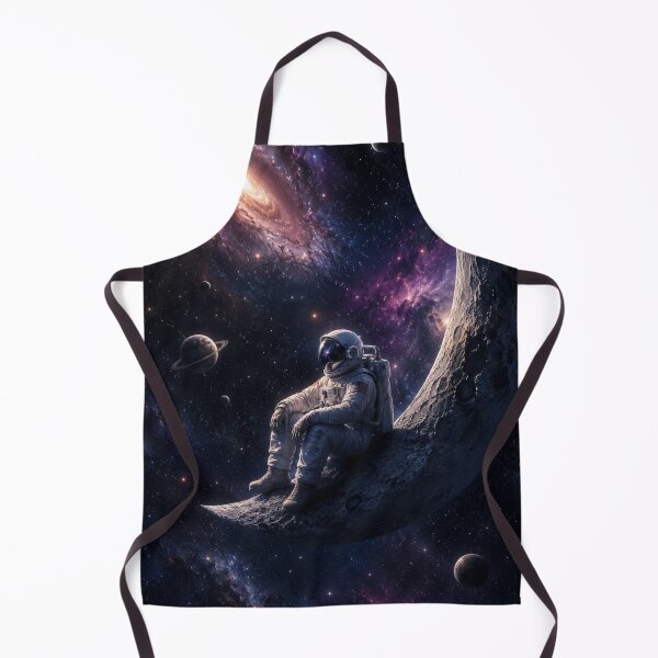 Item preview, Astronaut on Moon Metal Poster | Galaxy Space Wall Art | Cosmic Universe Print designed and sold by irfanshikh.