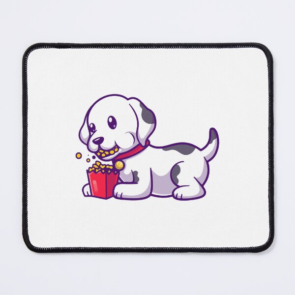 Item preview, Cute Dalmatian Puppy Eating Popcorn Snack designed and sold by aacroquet.