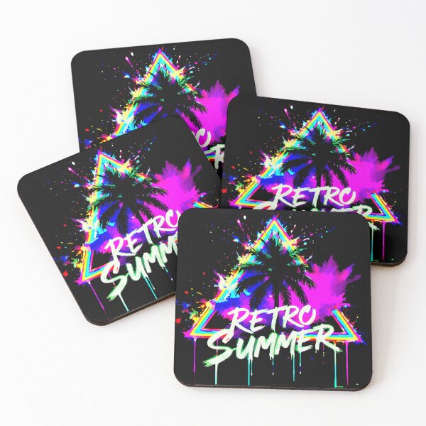 Item preview, Retro Summer Sunset Shirt – Vintage Neon Palm Trees Beach Graphic Tee designed and sold by VikArtStudio.
