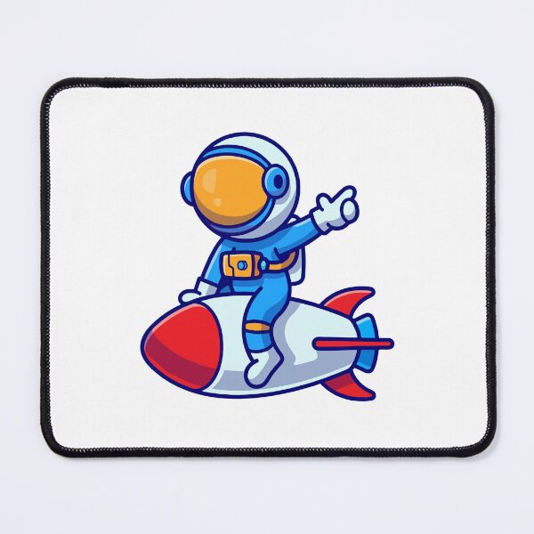Item preview, Chibi Astronaut Riding a Space Rocket Ship designed and sold by aacroquet.