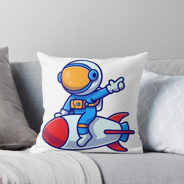 Item preview, Chibi Astronaut Riding a Space Rocket Ship designed and sold by aacroquet.
