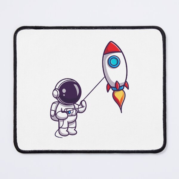 Item preview, Cute Astronaut Holding a Rocket Balloon designed and sold by aacroquet.