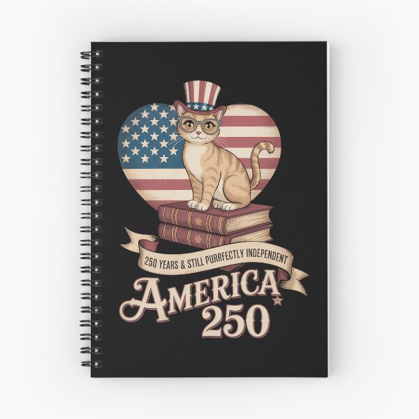 Item preview, 250 Anniversary USA Book Cute Cat 4th of July designed and sold by TyraYoung.