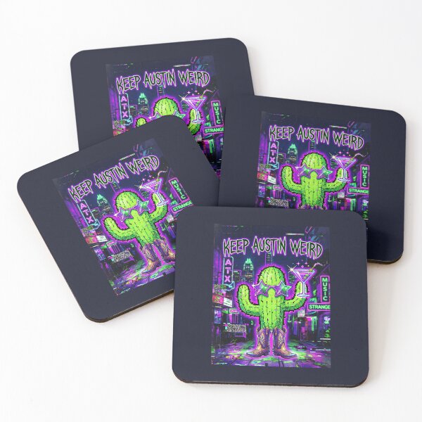 Item preview, Keep Austin Weird Pixel Cactus Martini designed and sold by SplashTastic.