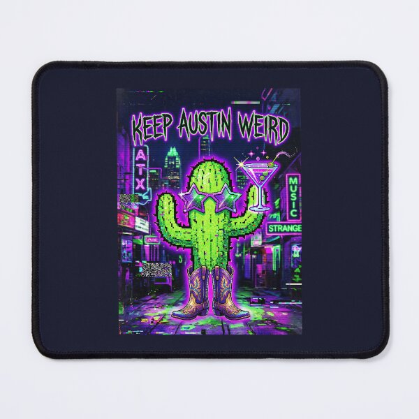 Item preview, Keep Austin Weird Pixel Cactus Martini designed and sold by SplashTastic.
