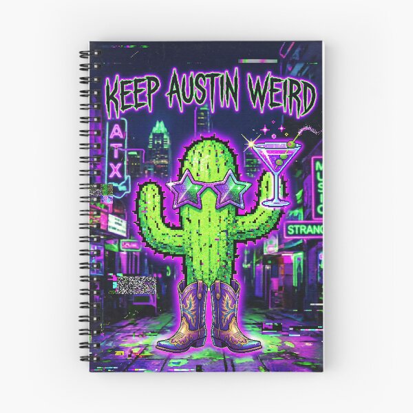 Item preview, Keep Austin Weird Pixel Cactus Martini designed and sold by SplashTastic.