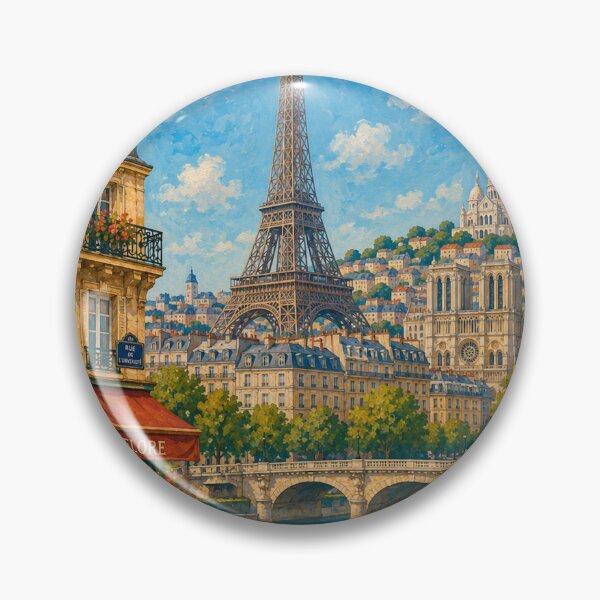 Item preview, Naïve Paris with Eiffel Tower and Floral Café designed and sold by DrizzyV.