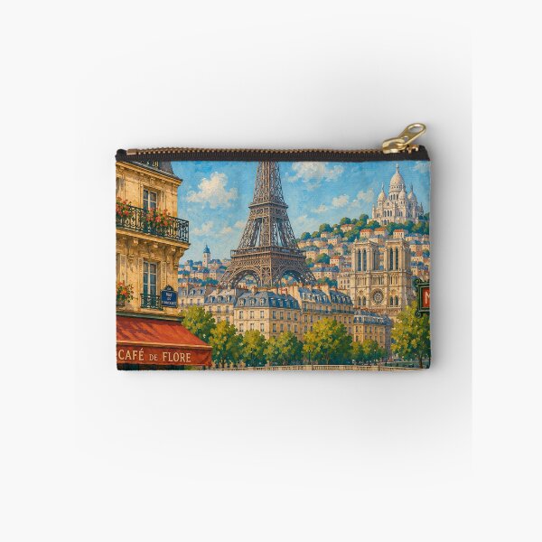 Item preview, Naïve Paris with Eiffel Tower and Floral Café designed and sold by DrizzyV.