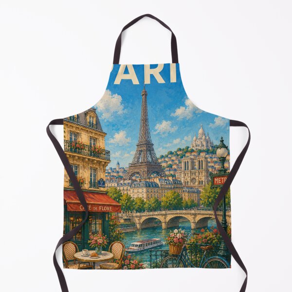 Item preview, Naïve Paris with Eiffel Tower and Floral Café designed and sold by DrizzyV.